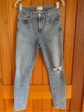 AGOLDE Light Blue Skinny Distressed Jeans